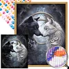 Diamond Painting-Round AB Drill Wolf(45*55CM)