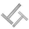 2Pcs T Square Ruler Stainless Steel Drafting Ruler T Ruler Measuring Layout Tool