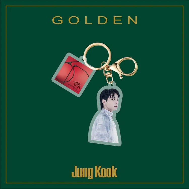 BTS Jungkook Golden Acrylic Keychian