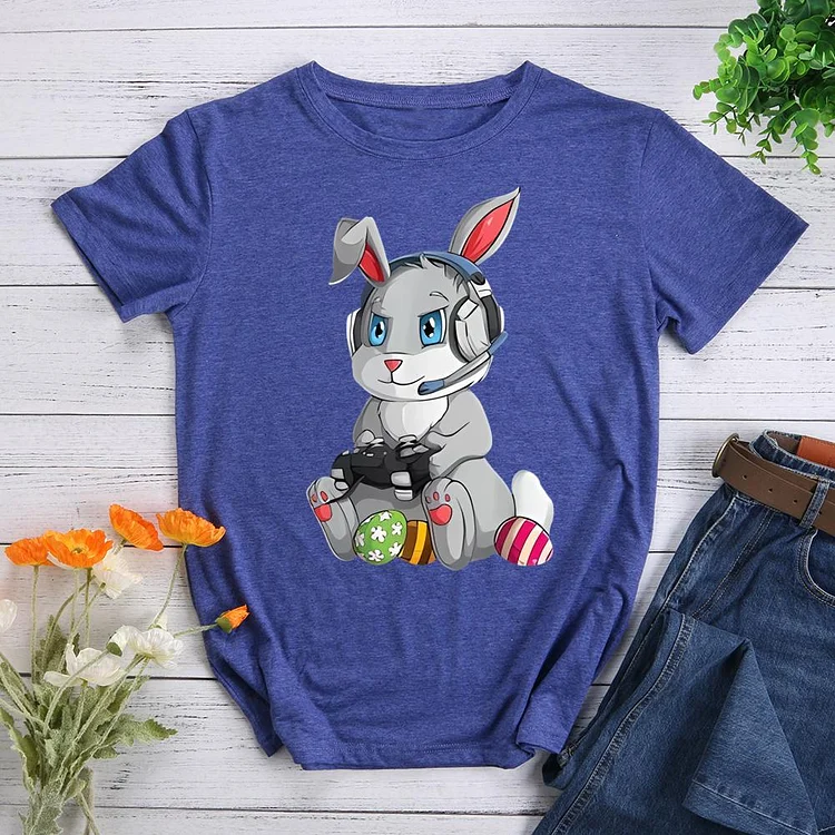 Happy Easter Round Neck T-shirt-0025121