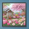 >SALE<5D DIY Partial Special Shaped Drill Diamond Painting Village Landscape 40x40cm