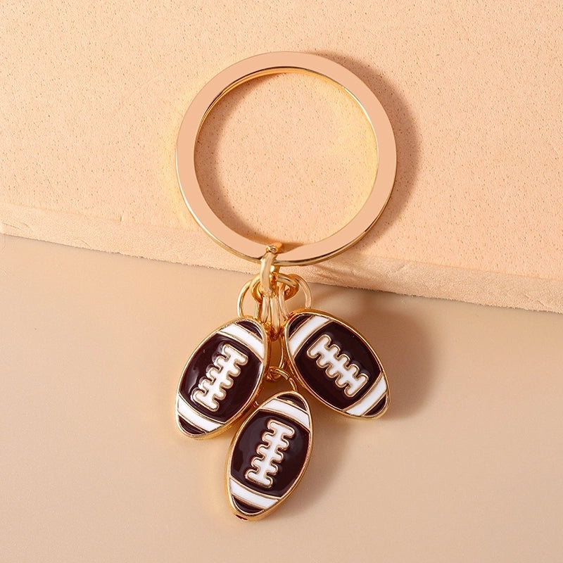 Casual Sports Commute Rugby Alloy Keychain