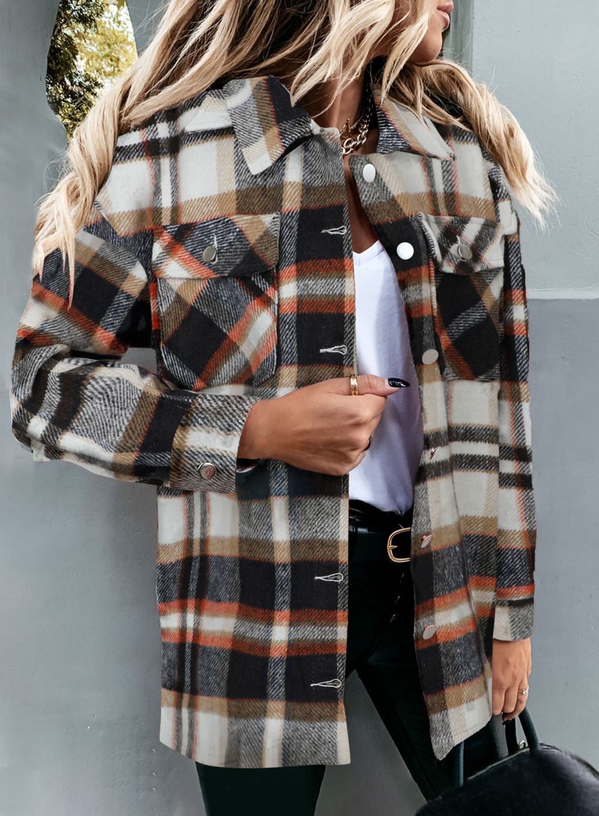  thdmladies Plaid Shirt Flannel Wool Jacket thedmladies