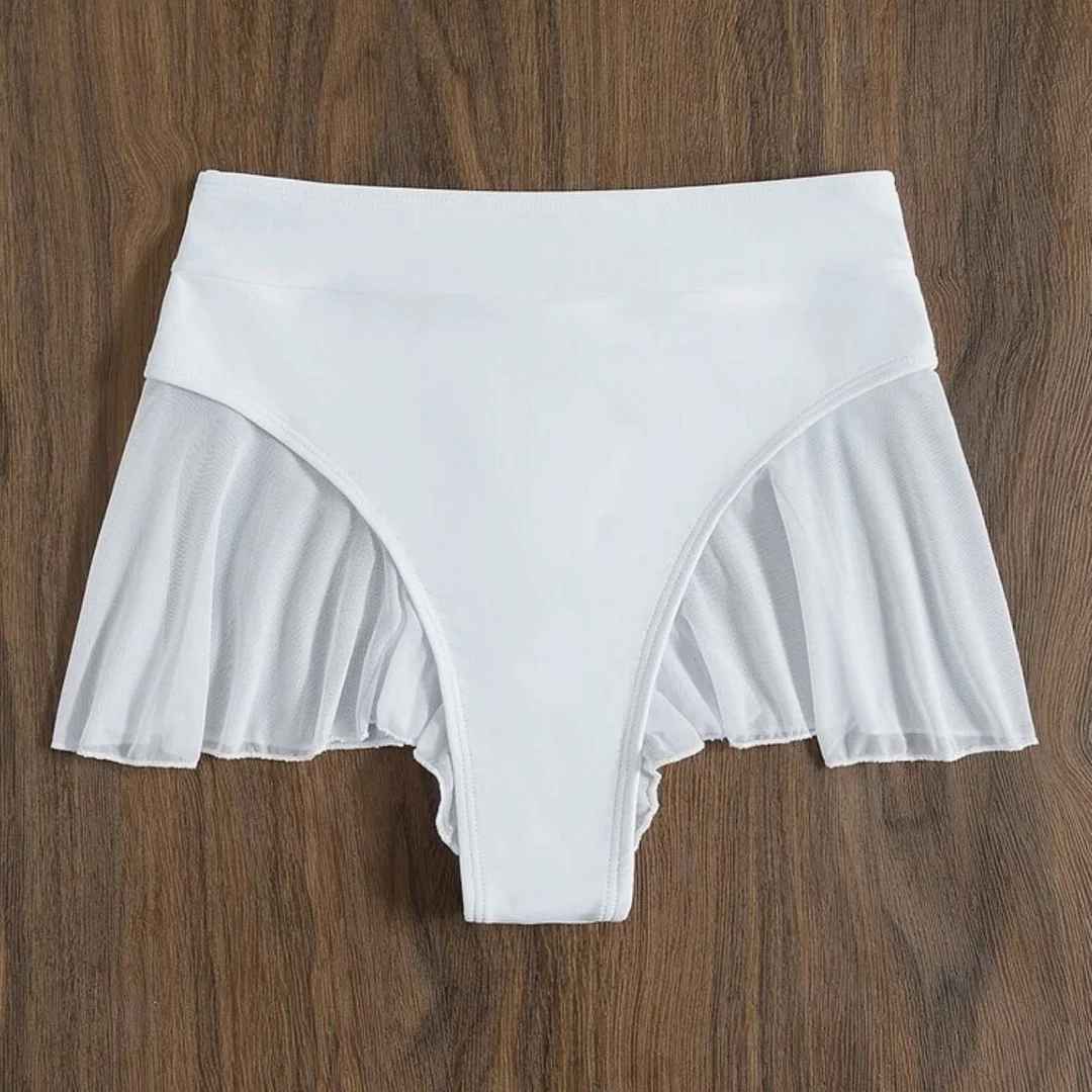 Uveng 2022 New Sexy Ass Flying Edge Mesh Splicing Tongs Swimsuit Bikini