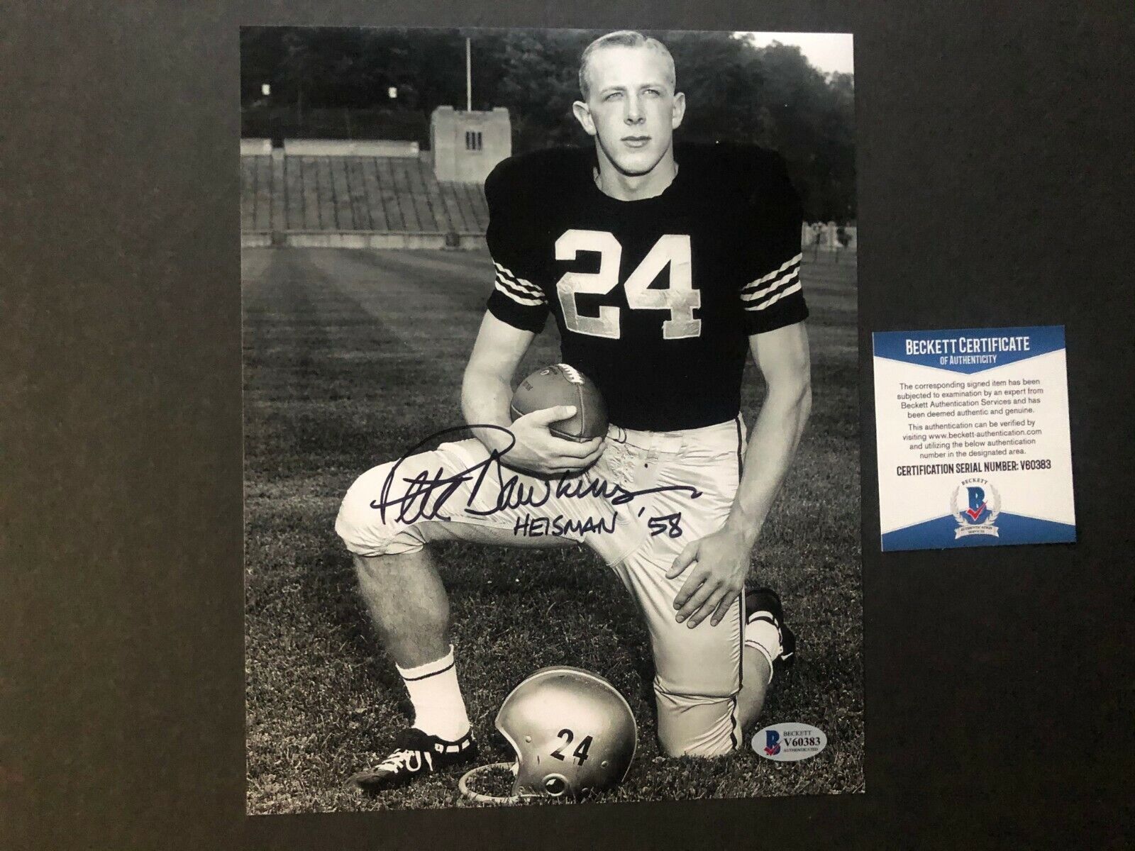 Pete Dawkins Rare! signed autographed 58 Heisman Army 8x10 Photo Poster painting Beckett BAS coa