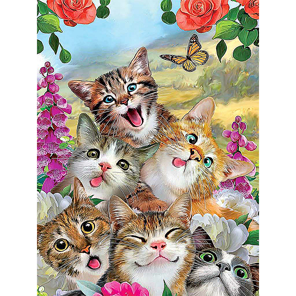 

Lovely Cats - Round Drill Diamond Painting - 30*40CM, 501 Original