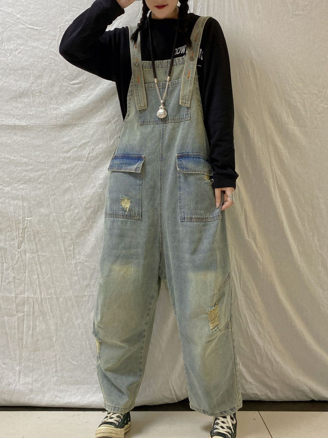 Women Half Sleeve V-neck Solid Color Dress