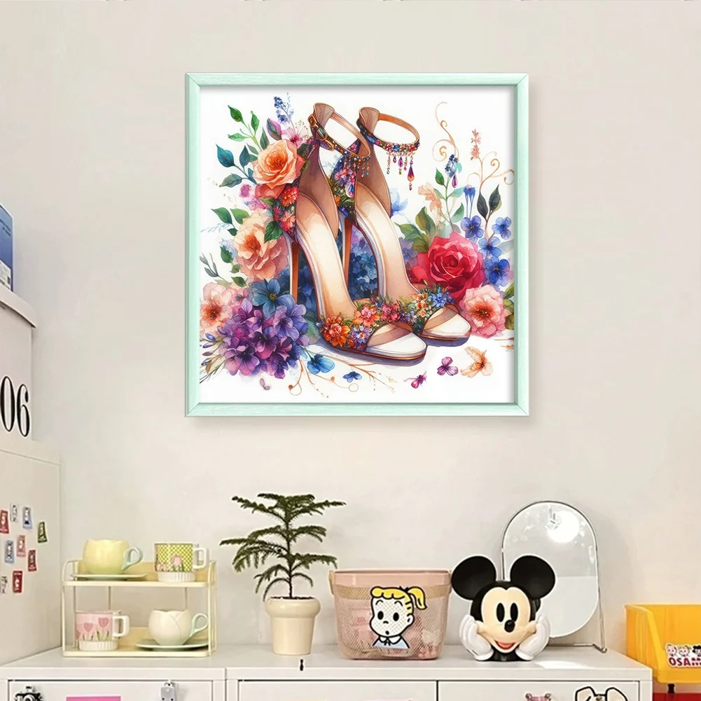 11CT Full Stamped Cross Stitch - High Heel(Canvas|40*40CM)
