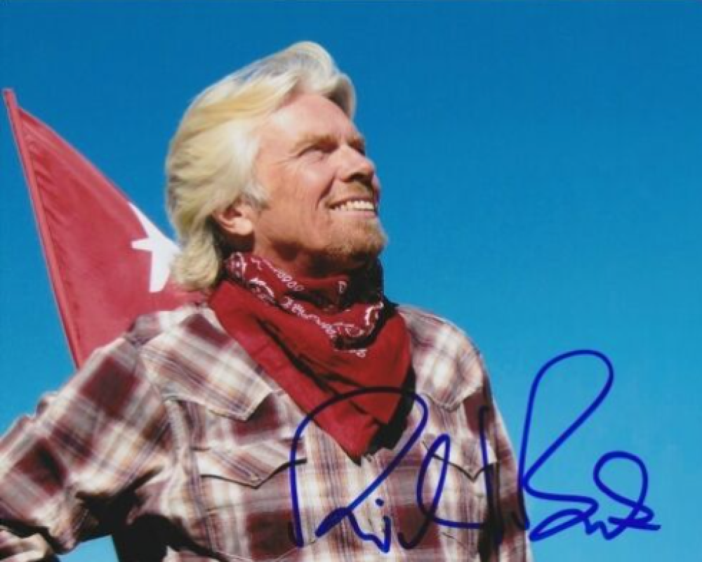 RICHARD BRANSON SIGNED AUTOGRAPH 8x10 Photo Poster painting - FIRST COMMERCIAL ASTRONAUT RARE!!