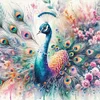 Diamond Painting - Full Round Drill - Peacock(Canvas|40*40cm)