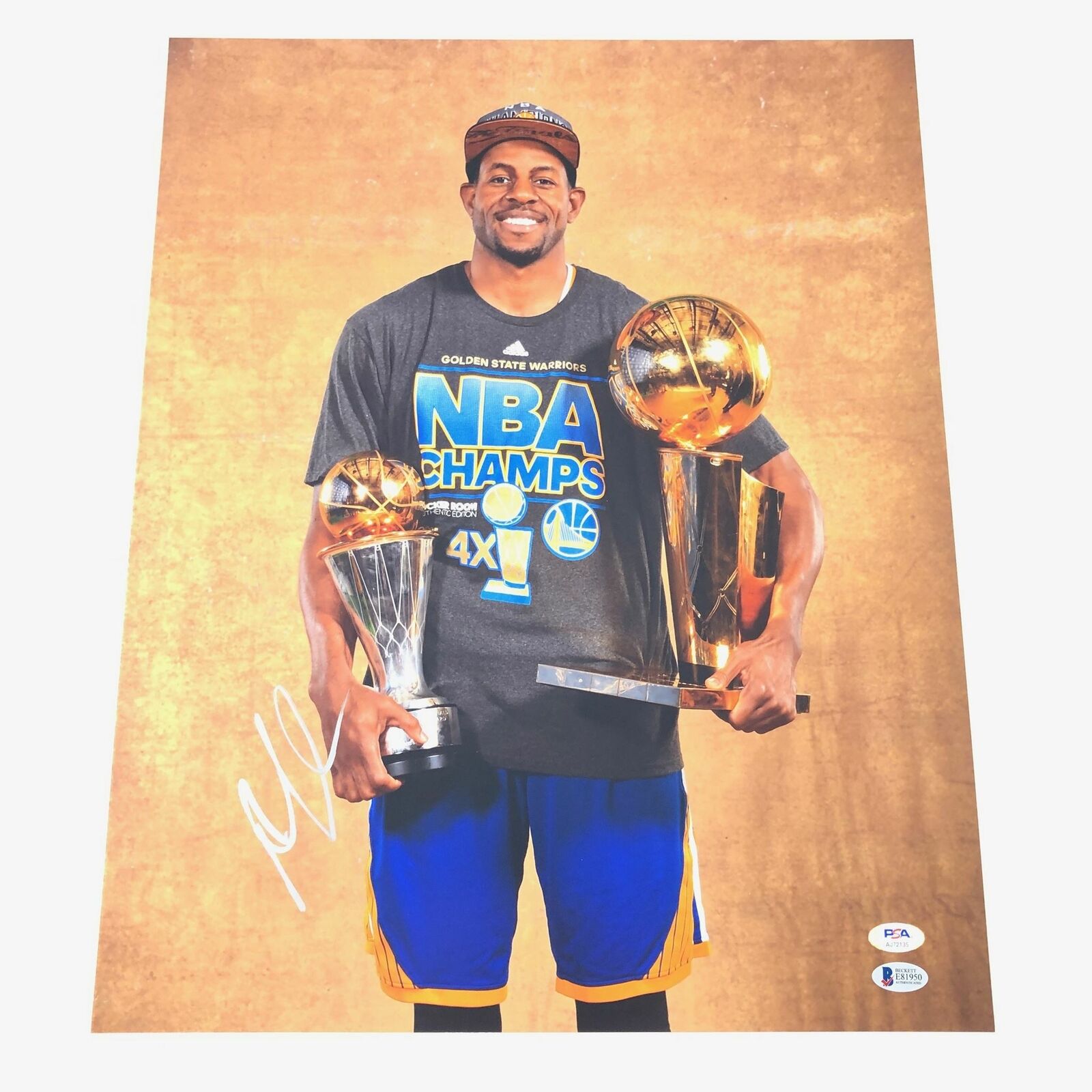 Andre Iguodala signed 16x20 Photo Poster painting PSA/DNA Golden State Warriors Autographed