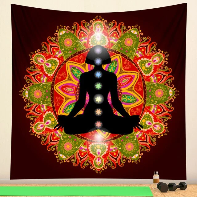 Indian mandala meditation Tarot tapestry wall decoration Mandala tapestry witchcraft Bohemian Hippie home decoration yoga mat