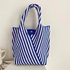 Colorful Stripe Casual Shopping Gift Lunch Handbag