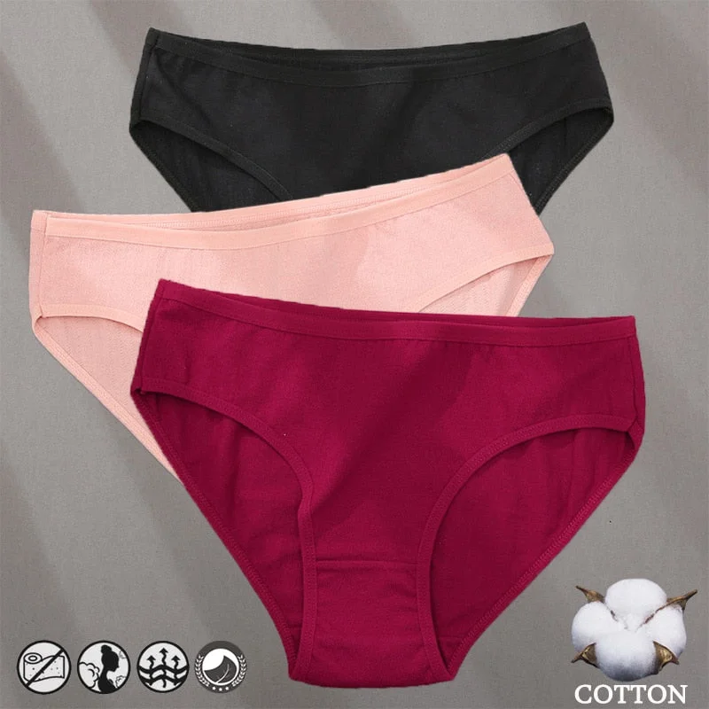 Cotton Panties Jacquard Design Pattern Women Panties Underwear Sexy Female Lingerie Briefs Solid Color Intimate Pantys for Woman