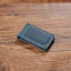 Handmade Crazy Horse Leather Magnetic Banknote Clip | Vintage Cowhide Magnetic Clip, Multifunctional Stationery Bookmark Money Clip