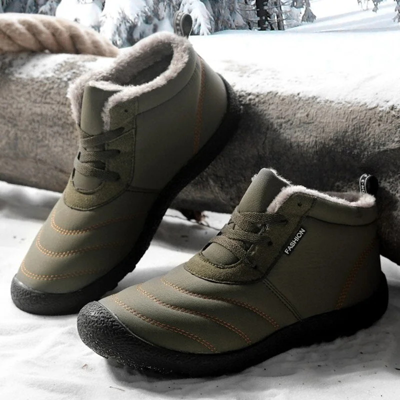 2019 Fashion Winter shoes Men Non-slip Outdoor Boots Warm Shoes Waterproof Snow Boots Ankle Botas Chaussure homme