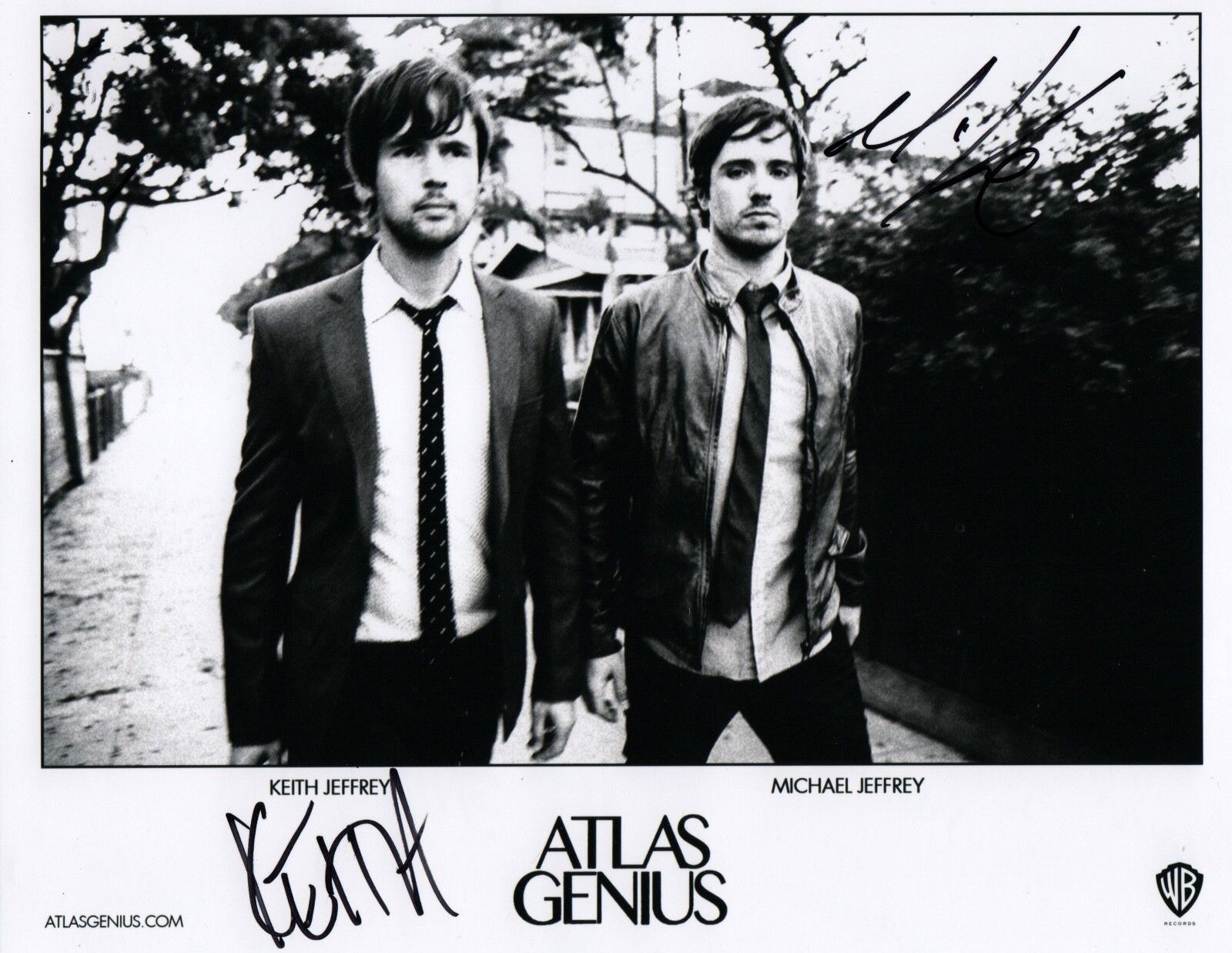 Atlas Genius band REAL hand SIGNED 8x10 Photo Poster painting COA Keith and Michael Jeffrey