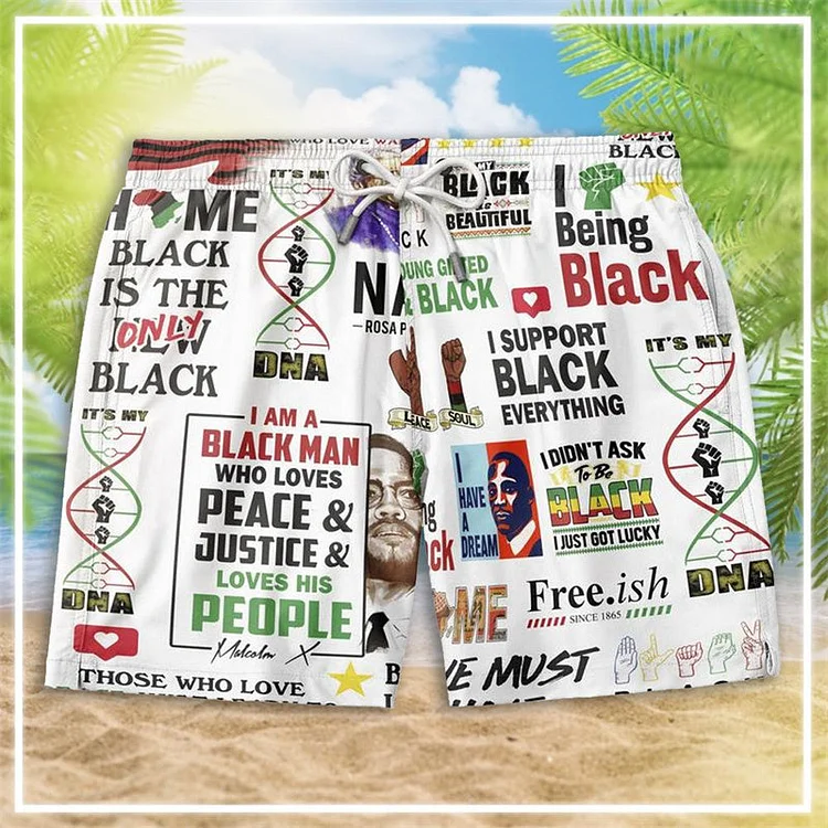 Titles Black Summer Beach Shorts