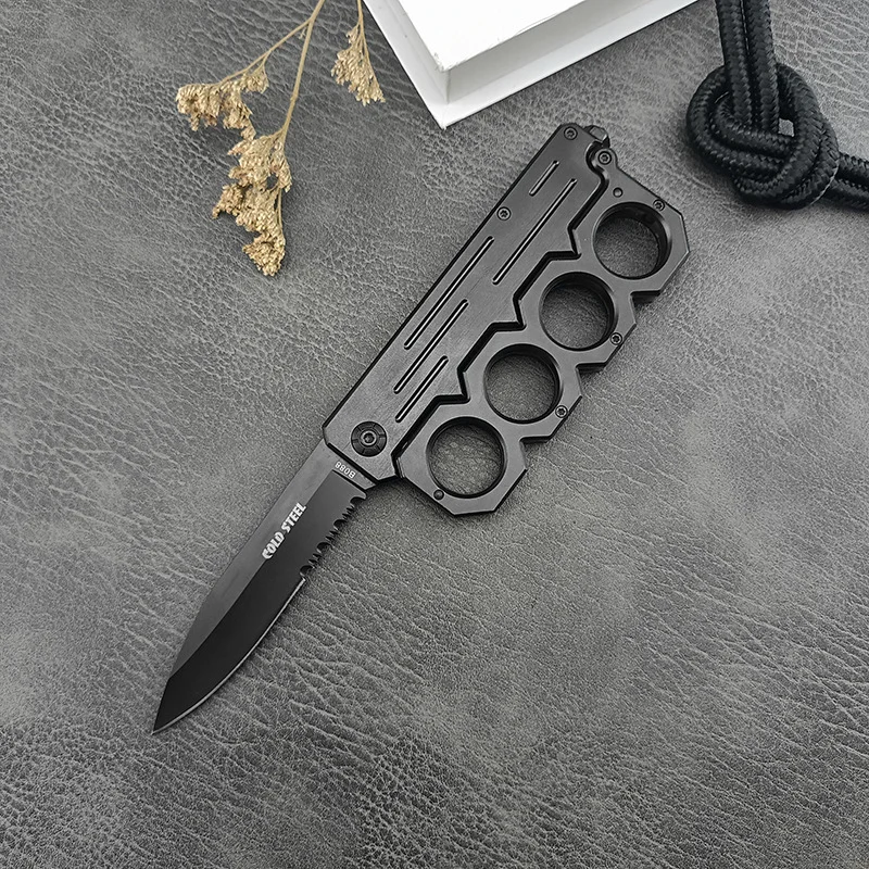 Fist Folding Knife, Sharp, High-Hardness Stainless Steel, Outdoor Self-Defense Folding Knife, Camping Multi-Functional Window-Breaking Knife