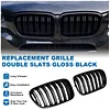 BILLDIO F25 Grille - Black Kidney Grill Compatible with 2011 2012 2013 X3 F25 Double Slats Glossy Black?2 pcs?