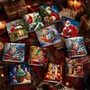 12Pcs Diamond Painting Santa Claus Greeting Card Set with Envelope