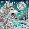 Wolf - speziell geformte Diamantmalerei - 30*30cm