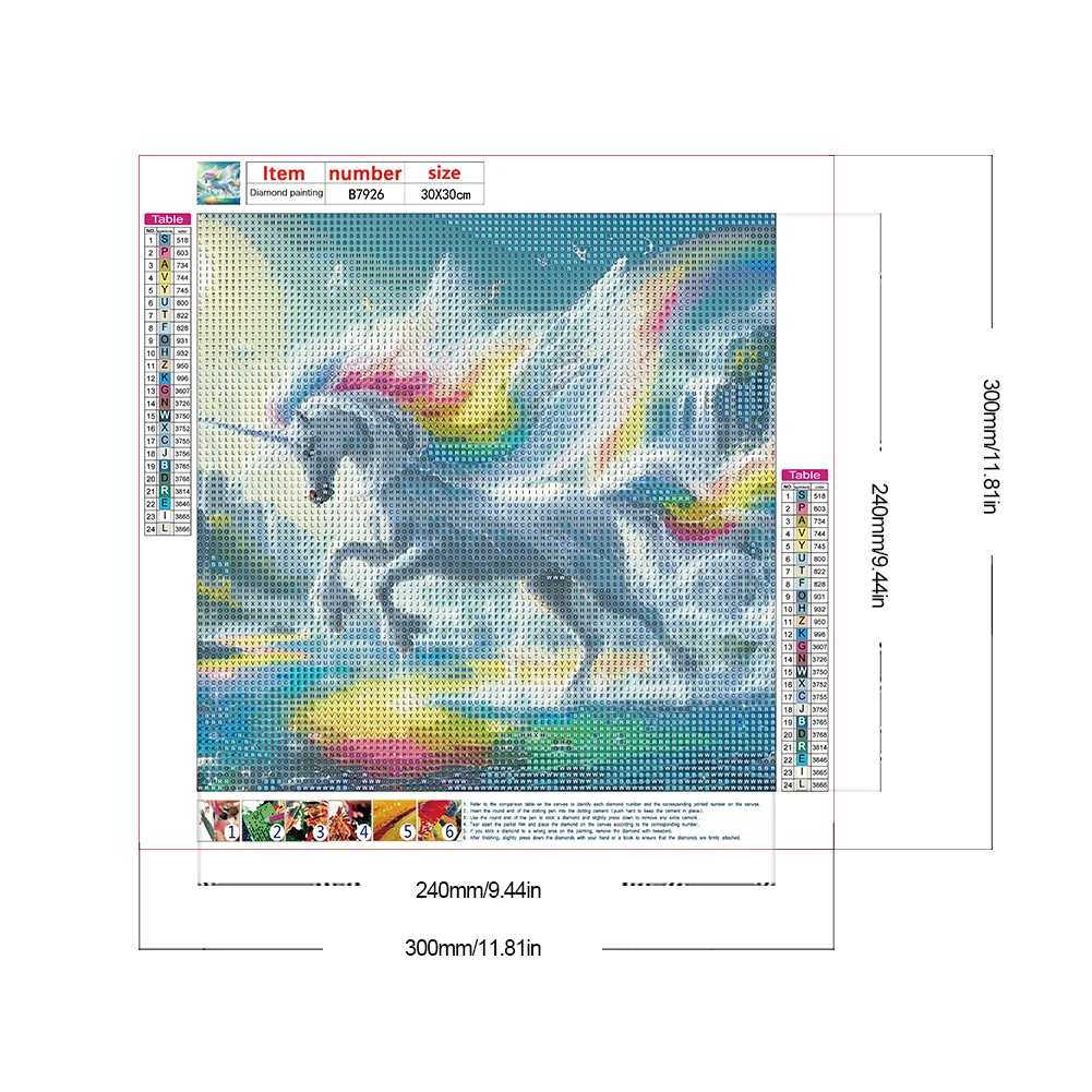Diamond Painting - Full Round Drill - Unicorn(Canvas|30*30cm)