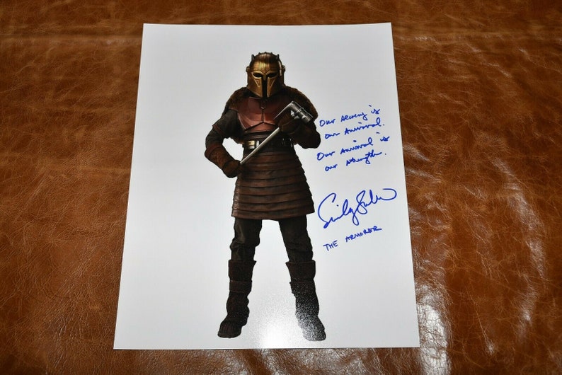 Emily swallow signed autograph 11x14 the mandalorian armorer Photo Poster painting great content