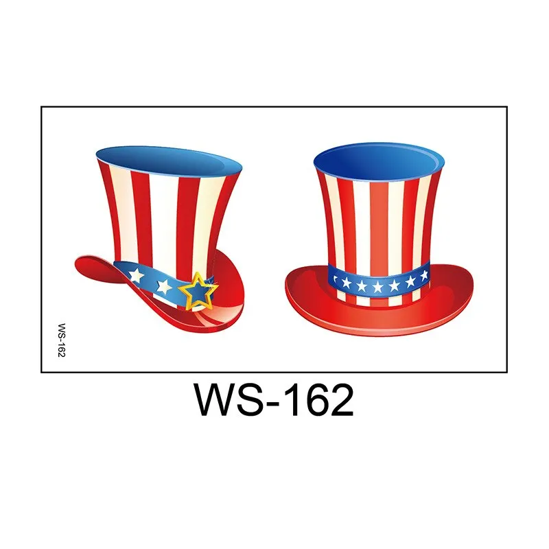 20 Kinds American Flag Tattoos Independence Day Temporary Body Sticker Disposable Waterproof tatouage temporaire