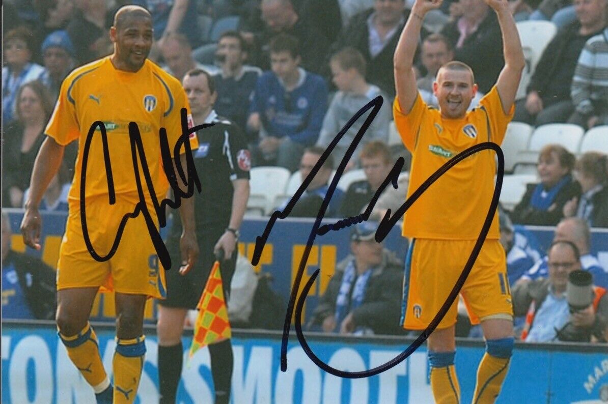 CLIVE PLATT, YEATES HAND SIGNED 6X4 Photo Poster painting COLCHESTER UNITED FOOTBALL AUTOGRAPH