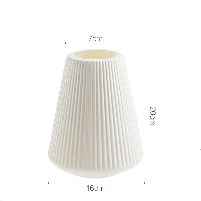 European-Style Plastic Vase Shatterproof Anti-Ceramic Modern Minimalist Flower Arrangement Ornament Unbroken Wedding Home Decor