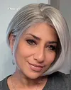 Straight Elegant Platinum Bob Natural Look Glueless Realistic Wig