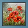 Coquelicot-Ronde Drill Diamant Peinture -40*40CM 