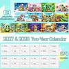 2027-2028 Two-Year Diamond Painting Calendar Kit, 13 Exquisite Multicolor Butterfly And Floral Illustrations, Large Size Desk Calendar, Mosaic Art Coil-Bound Desktop Planner