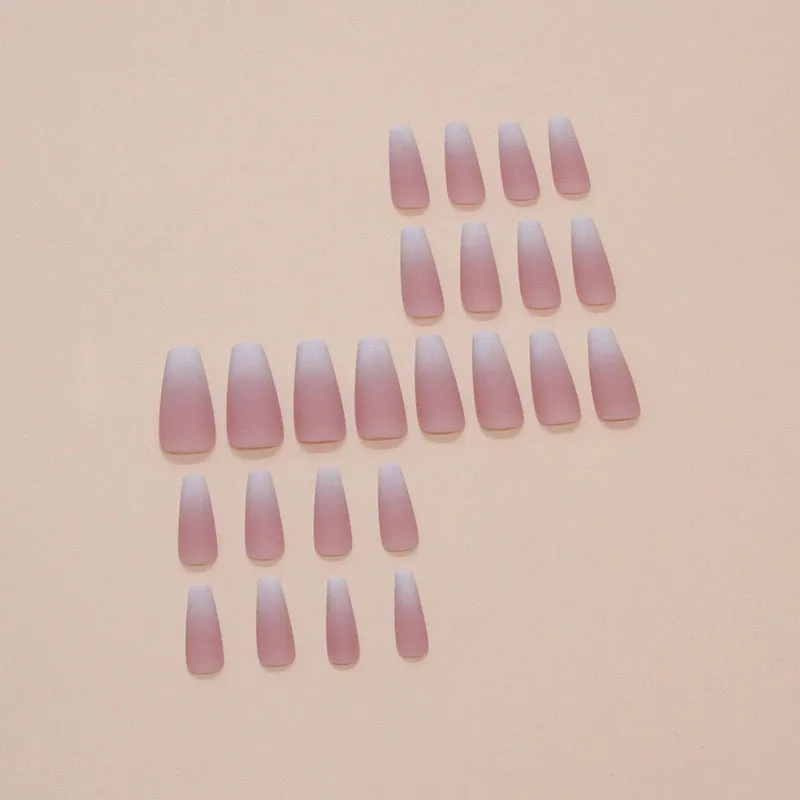 Churchf Churchf Nails Solid Color Wear Nail Scrub Gradient Removable Beauty Nail Piece Simple Nail Patch 24 Pieces