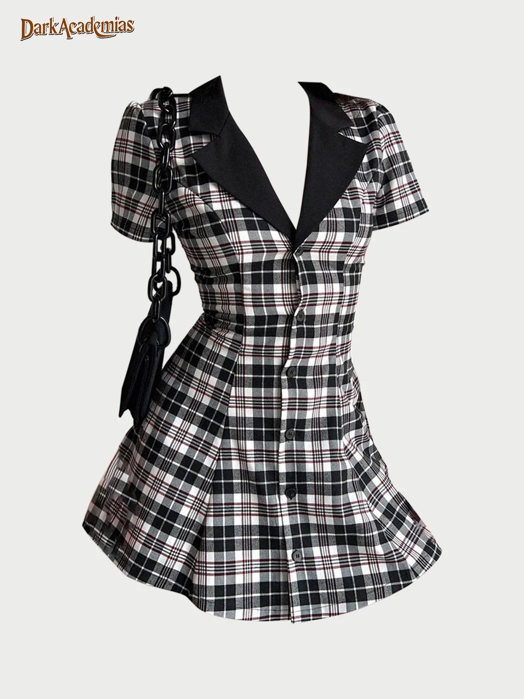 Vintage Plaid Summer Dress / DarkAcademias /Darkacademias