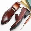 Mens formal genuine leather loafers designer