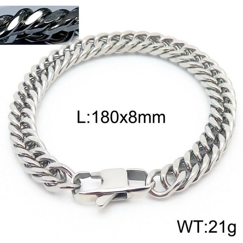 Minimalist Solid Color Titanium Steel Unisex Bracelets
