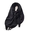Plain Colors Tassels Unisex Scarf Team Event Anniversary Shawl