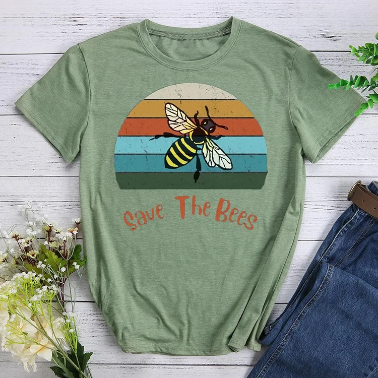 Save the bee Round Neck T-shirt