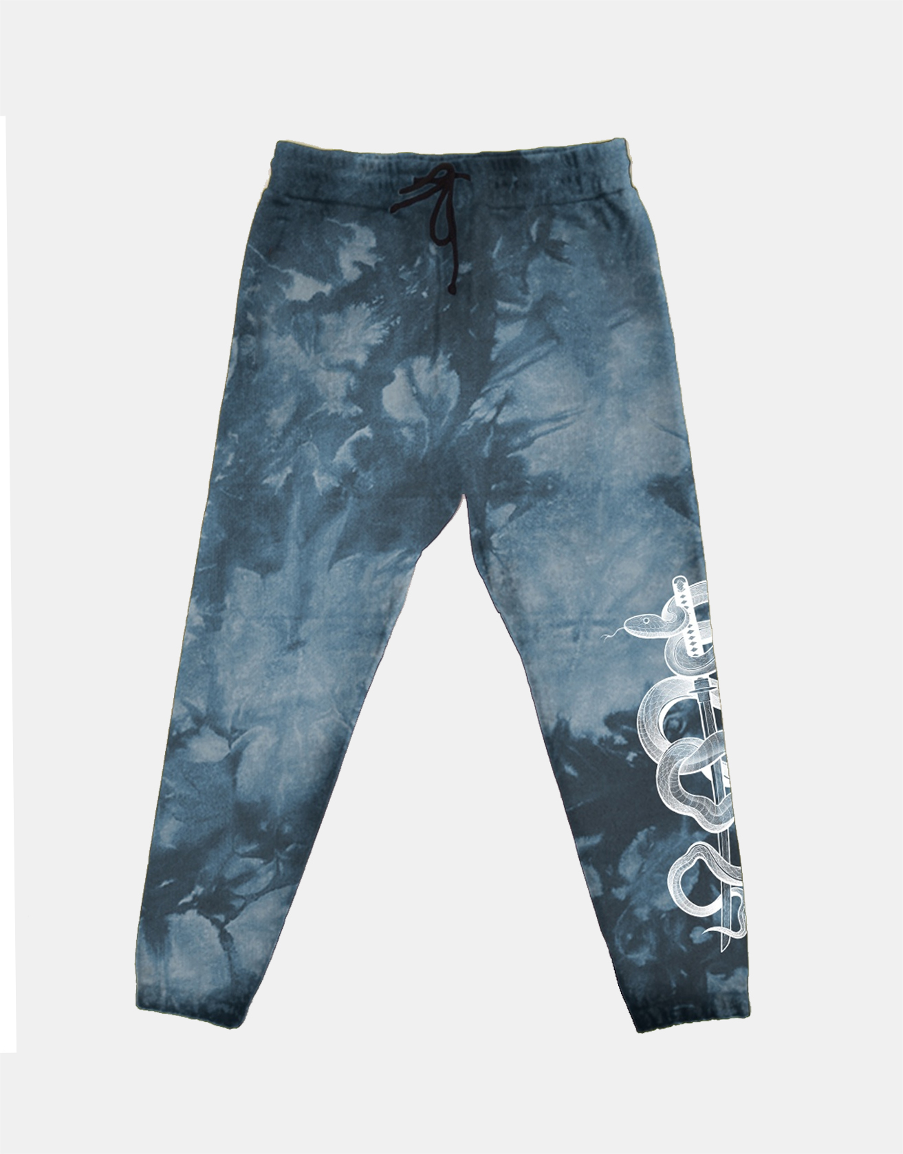 Aqua Tie-dye Snake Sweatpants / TECHWEAR CLUB / Techwear