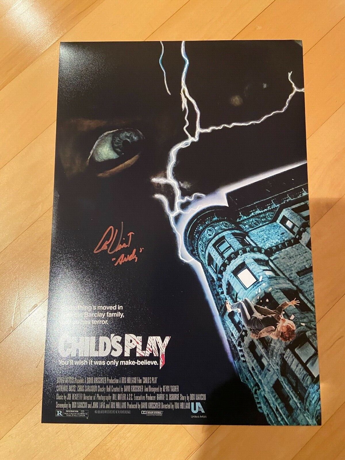 * ALEX VINCENT * signed 12x18 poster * CHILD'S PLAY * ANDY * PROOF * 2