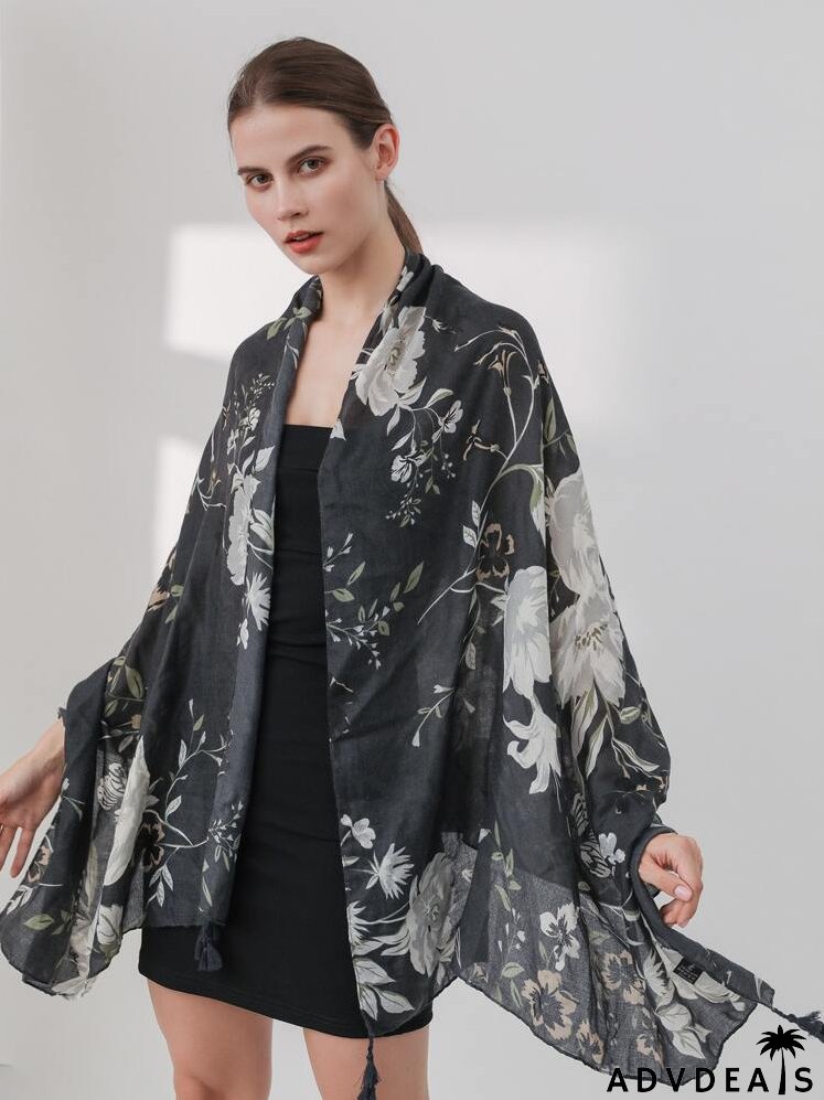 Flower Print Scarf