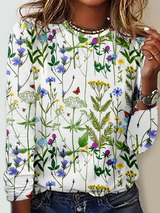 Women's Flower Nature Lover Print Casual Shirt socialshop