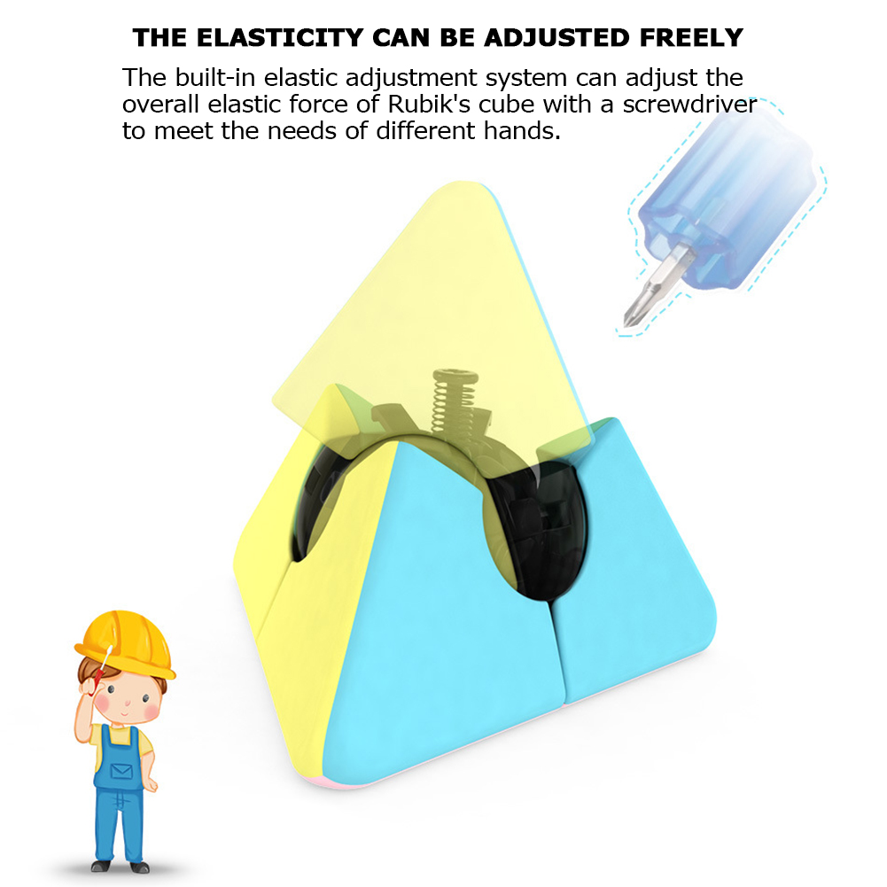 

Triangle Finger Cube Toys Macaron Color Smooth Pyramid Cubes for Beginners, 501 Original