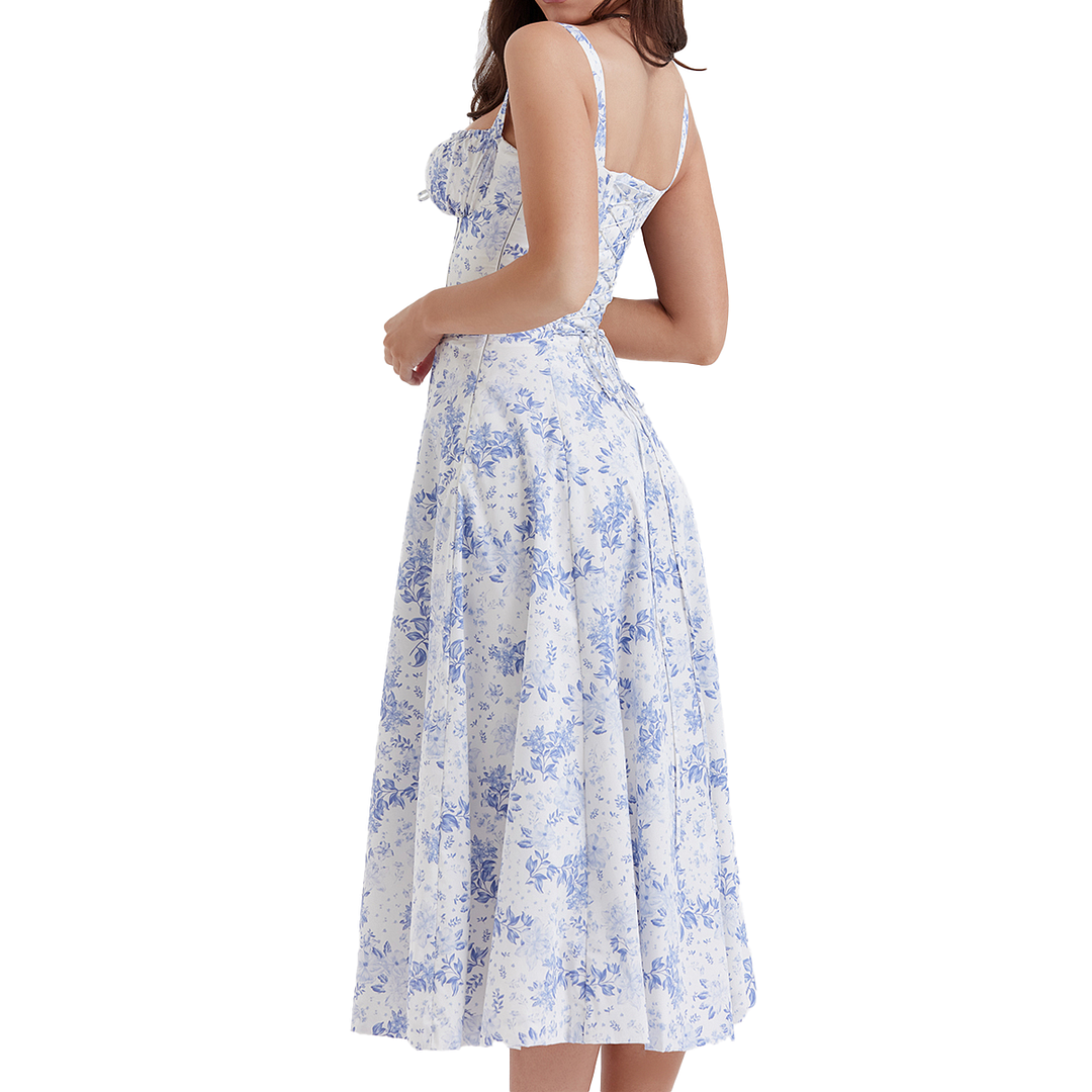 Fiora - Midi Bustier Corset Sun Dress