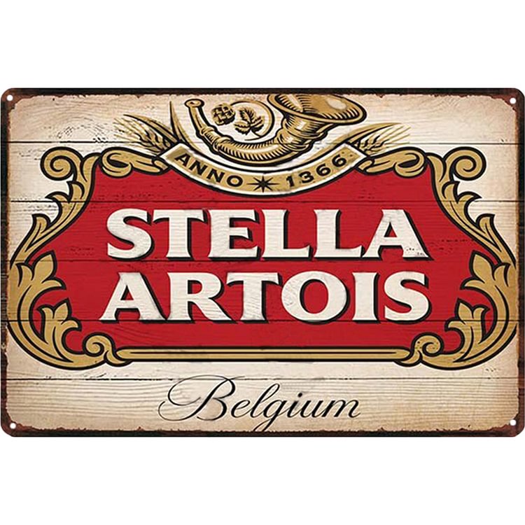【20*30cm/30*40cm】Stella Artois Beer - Vintage Tin Signs/Wooden Signs