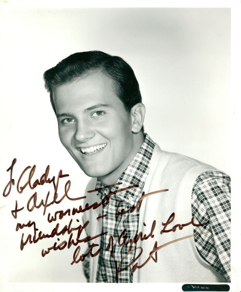 Pat Boone (Vintage, Inscribed) signed Photo Poster painting COA