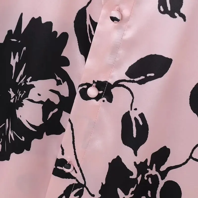 Brownm Neck Tie Satin Top