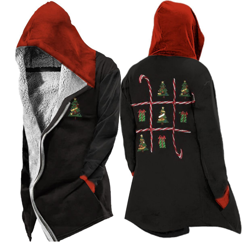 Woolen Stand Collar Medium Length Pocket Printed Casual Coat